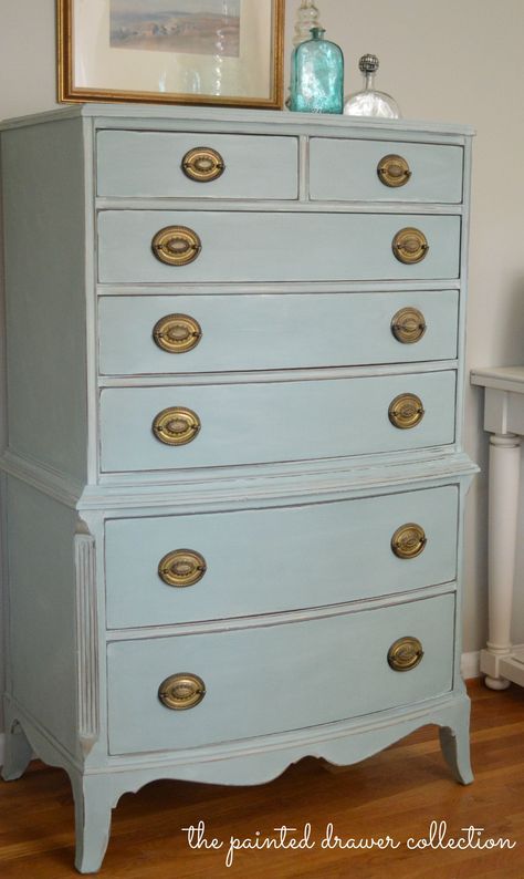 Vintage Dresser in Duck Egg Blue and Gold thepainteddrawer.com Duck Egg Blue Dresser, Duck Egg Blue Furniture, Annie Sloan Duck Egg Blue, Colorful Dresser, Blue Chalk Paint, Making Furniture, Blue Dresser, Furniture Fix, Furniture Painting Techniques