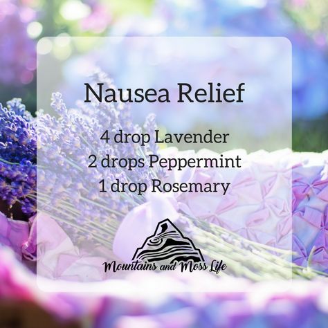 Essential Oils For Nausea, Nausea Relief, Essential Oils Diffuser, Doterra Diffuser Blends, Essential Oil Combinations, Rosemary Lavender, Essential Oil Diffuser Blends Recipes, Young Living Essential Oils Recipes, Essential Oils Guide