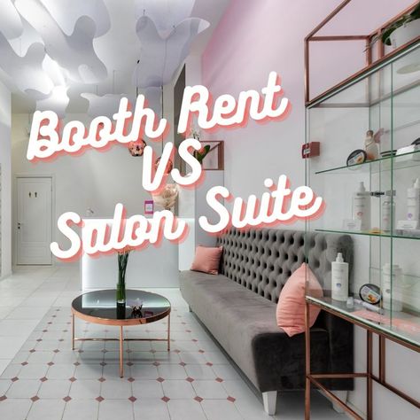 What is the difference between Booth Rent vs Salon Suite? When should you decide which is better for you and your business as a professional in the beauty industry? https://theexquisitefind.com/booth-rent-vs-salon-suite/ Suite Rental Salon, Hair Salon Booths, Salon Booth Rental Checklist, Salon Booth Rental Decor, Beauty Suites Ideas, 600 Sq Ft Hair Salon, Hairstylist Booth Ideas, Salon Suite Setup, Beauty Suite Decor