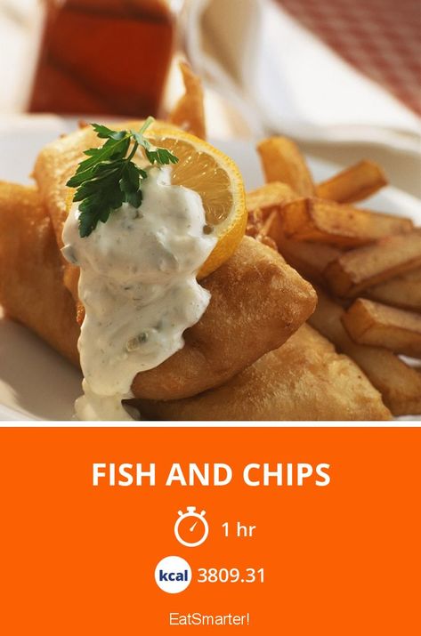 Fish and Chips - smarter - Kalorien: 3809.31 kcal - Zeit: 1 Std. | eatsmarter.de Sauce Tartare, Eat Smarter, Fish And Chips, Comfort Food, Low Carb, Sauce, Chips, Snacks, Meat