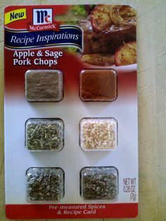 it's what's cookin: McCormick's Recipe Inspirations- Apple & Sage Pork Chops Sage Pork Chops, Mccormick Recipes, Crock Pot Pork Chops, Pork Chop Seasoning, Free Product Testing, Crock Pot Pork, Sage Recipes, Apple Pork, Apple Pork Chops