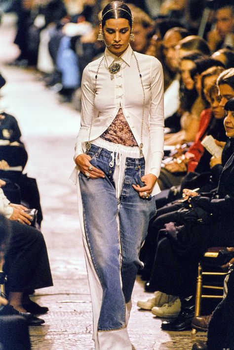 Jean Paul Gaultier 90s, Paul Gaultier Spring, Denim Ideas, 90's Fashion, Recycled Denim, Soft Grunge, Paul Gaultier, Inspiration Mode, Jean Paul