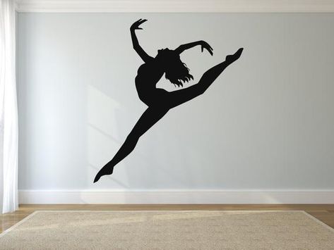 Dance Wall Decal, Pointe Shoes Ballet, Home Dance Studio, Studio Gym, Wine Stickers, Home Dance, Ballet School, Artist Wall, Dance Ballet