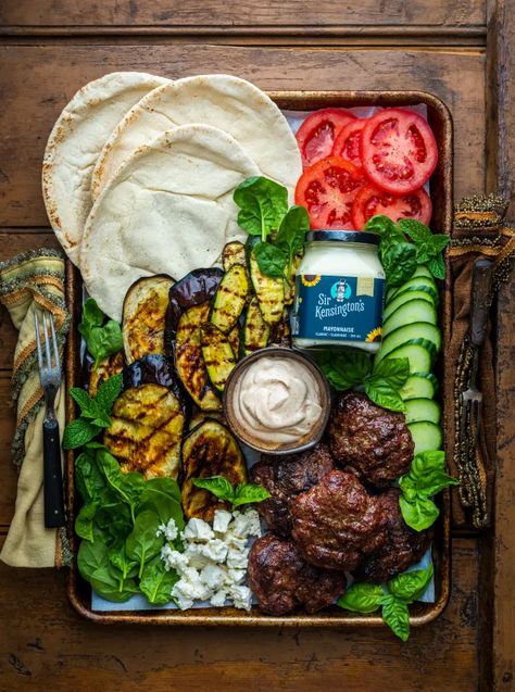 Steak Platter, Dennis Prescott, Beef Kofta, Cooking Light Recipes, Spiced Beef, Burger Night, Grilled Veggies, Beef Burgers, Cooking Light