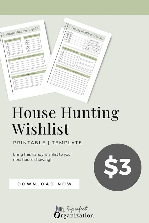 With the House Hunting Wish List, you can take the first step towards finding your dream home by clearly identifying what you're looking for and keeping your priorities in mind throughout the search process. DETAILS: - 8.5” x 11” (letter)PDF - A4 Size PDF PRODUCT INCLUDES: - Page 1: House profile wish list - Page 2: Brainstorming list Wish List Template, Hunting Checklist, Wishlist Printable, House Hunting Checklist, Organization Templates, Printable House, 2 House, Organization Products, House Search