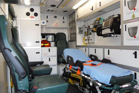 Different interiors I found on the net Ambulance Interior, Ambulance Design, Emergency Medical Technician, Medical Technician, Care Plans, Emergency Vehicles, Vehicle Design, Paramedic, Emergency Medical