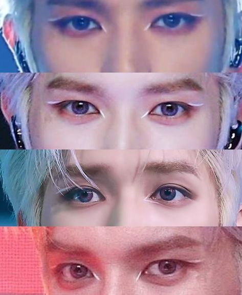 taeyong eye makeup Eye Makeup Cute, Nct 127 Taeyong, Green Eye Makeup, Kpop Makeup, Makeup Cute, Bts Eyes, Cute Eye Makeup, Green Eye, Male Makeup