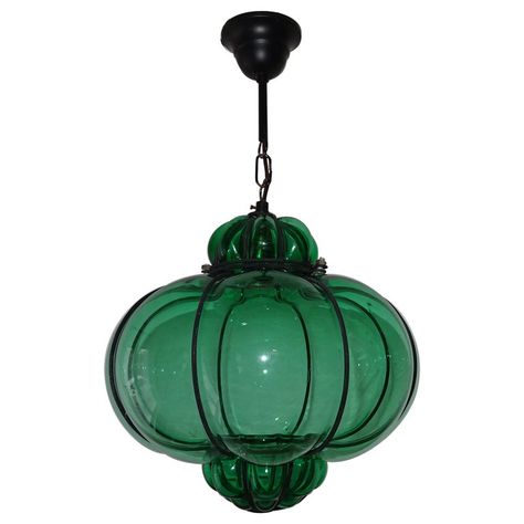 Green Murano Glass Chandelier, Weird Light Fixtures, Green Glass Chandelier, Green Glass Light, Bungalow Lighting, Swag Lamps, Green Bubbles, Green Chandelier, Green Pendant Light