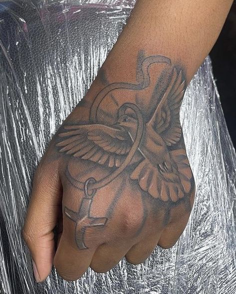 Sleeve And Hand Tattoo For Men, Hood Tattoo For Men Hand, Angel Hand Tattoos For Women, Christian Hand Tattoos For Men, Black Man Hand Tattoo, Angel Hand Tattoo Men, Hand Tattoos Black Man, Rip Tattoos For Men Arm, Hand Tattoos For Black Men