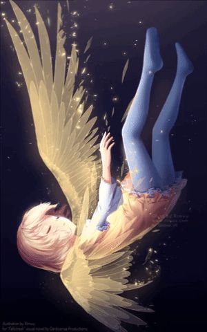 via GIPHY Dp Animation, Art Falling, Fallen Angel Aesthetic, Falling Gif, Animation Maker, Winged People, Fall Drawings, Glitch Wallpaper, Key Art