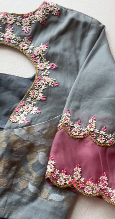 Multicolour Blouse Design, Knot Work Embroidery Blouse, Latest Bridal Blouse Designs, Simple Frock Design, Boat Neck Blouse Design, Cotton Blouse Design, Pattu Saree Blouse Designs, Fashionable Saree Blouse Designs, Cutwork Blouse Designs