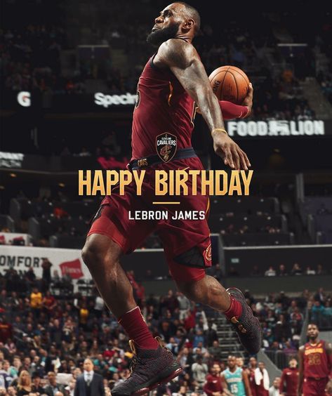 30.12.17 Happy birthday Lebron James Lebron James Birthday, 17 Happy Birthday, Happy Birthday Meme, Birthday Meme, Instagram Happy Birthday, King James, Cleveland Cavaliers, Lebron James, Cleveland