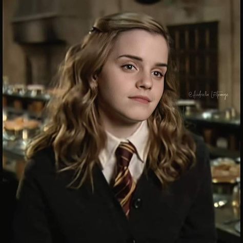 Hermione Granger Outfits, Ron Ron, Emma Watson Harry Potter, Ron Weasley Hermione Granger, Harry Potter Girl, Blue Lipstick, Harry James, Harry Potter Hermione, Harry James Potter