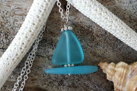 Beach Glass Necklace, Ocean Earrings, Hawaii Jewelry, Beachy Jewelry, Sea Glass Bracelet, Box Gifts, Beachglass Jewelry, Blue Hawaii, Sea Glass Crafts