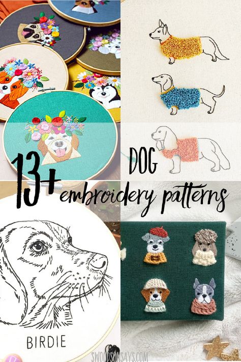 Chihuahua Embroidery Pattern, Cute Dog Embroidery, Easy Dog Embroidery, Dog Hand Embroidery Patterns, Pet Embroidery Dogs, Dog Hand Embroidery, Dog Embroidery Designs By Hand, Dachshund Embroidery Pattern, Embroidery Dog Patterns