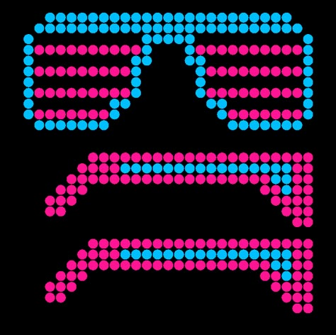 Shutter Shades Perler Bead Pattern | Bead Sprites | Misc Fuse Bead Patterns Perler Bead Glasses Pattern, Perler Bead Glasses, Radiohead Perler Beads, Perler Bead Sunglasses, Perler Bead Light Switch Frames, Perler Bead Memes, Perler Bead Optical Illusion, Pearler Bead Patterns Rave, Rave Perler Pattern Trippy