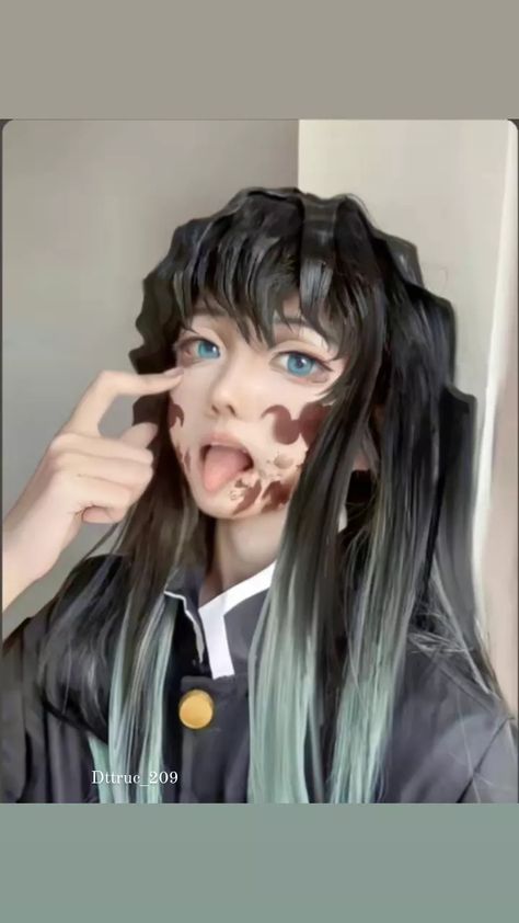 Muchirou Tokitou Cosplay, Muichirou Tokitou Funny, Muichiro As A Girl, Muchiro Cosplay, Muichiro Makeup, Tokito Cosplay, Muichiro Cosplay, Cosplay Demon Slayer, Kny Cosplay