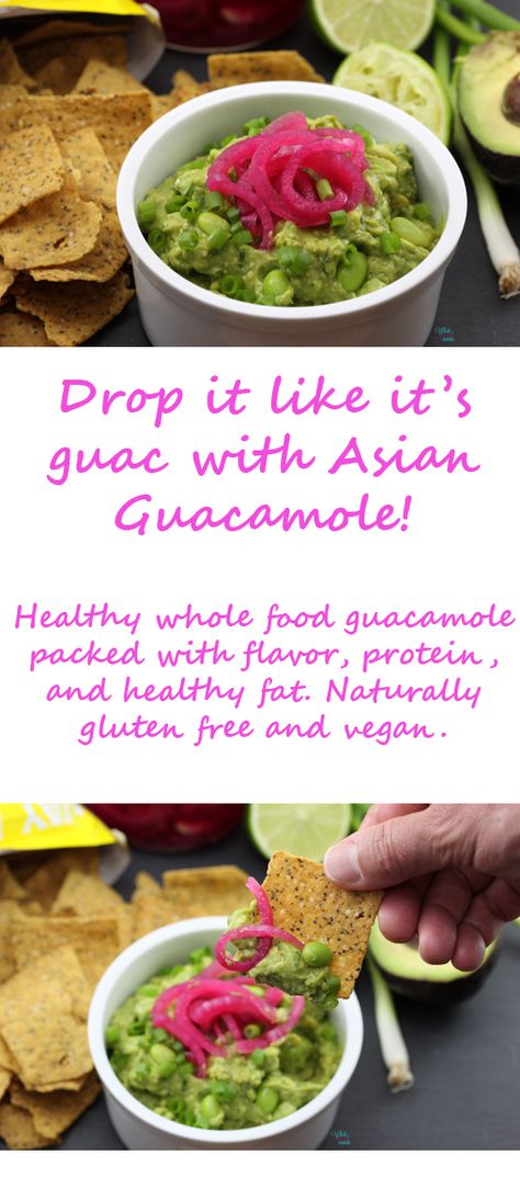 Asian Guacamole - A Whisk and Two Wands Best Avocado Recipes, Healthy Asian Recipes, Vegetarian Mexican, Food Intolerance, Easy Snack Recipes, Vegan Appetizers, Avocado Recipes, Healthy Appetizers, Light Recipes