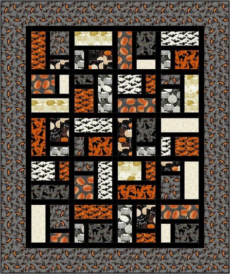 Halloween Quilt Patterns, Fall Quilt Patterns, Panel Quilt Patterns, Block Quilts, Big Block Quilts, African Quilts, Stained Glass Quilt, Quilting Designs Patterns, Japanese Quilts