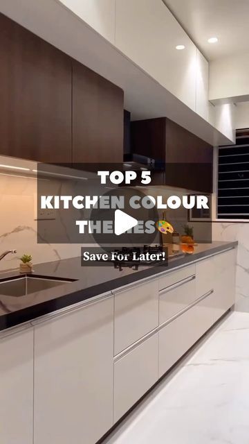 39K likes, 61 comments - dream_home_decor_2115 on February 14, 2024: "Top 5 Kitchen colour combination that you should definitely consider for your kitchen designing! Follow @dream_home_decor_2115 for more...". Kitchen Colours Combinations, Kitchen Colour Combination 2024, Two Colour Kitchen Units, Two Colour Kitchen, Dual Tone Kitchen, Kitchen Design Color Combination, Modern Kitchen Colour Combination, Kitchen Colour Combination Ideas, Kitchen Color Themes