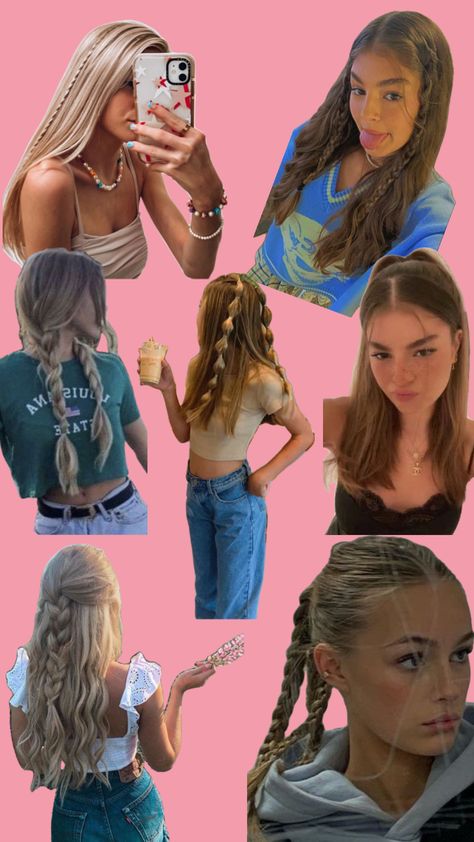 Cute And Trendy Hairstyles, Cute Hair Styles For School Long Hair, Braid Hairstyles For Thick Hair, Hairstyle For Summer Easy, Cute Spring Hairstyles For Medium Hair, Easy Hairstyles Pictures, Hair Styles To Do For School, Hair Styles For Amusement Parks, School Hair Styles Easy