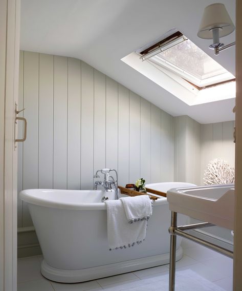 Small Bathroom Ideas: 15 Ways to Maximise the Smallest Room | Homebuilding Wall Mounted Bath Taps, Traditional Bathrooms, Roll Top Bath, Wood Cladding, Bathroom Units, Bath Taps, Declutter Your Home, Free Standing Bath, Bath Design