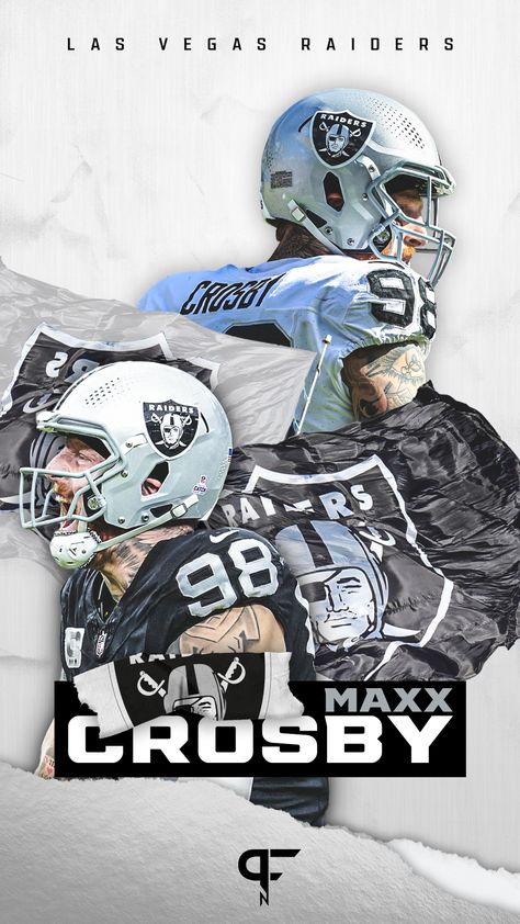 Maxx Crosby Raiders Wallpaper, Maxx Crosby, Logo Ig, Lombardi Trophy, Oakland Raiders Logo, Raiders Wallpaper, Nfl Football Art, Raiders Football, Basketball Wallpaper