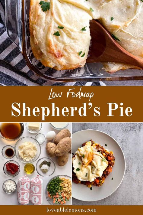 A delicious Low FODMAP Shepherd’s Pie is exactly what is needed when a comfort food is in demand. It easily fits into the low FODMAP diet, is gluten free with the correct ingredient selection, and easily modified dairy free. Healthy Shepards Pie, Fodmap Recipes Dinner, Low Fodmap Recipes Dinner, Low Fodmap Diet Recipes, Fodmap Diet Recipes, Healthy Eating Diets, Shepherds Pie Recipe, Shepherd's Pie, Low Fodmap Diet