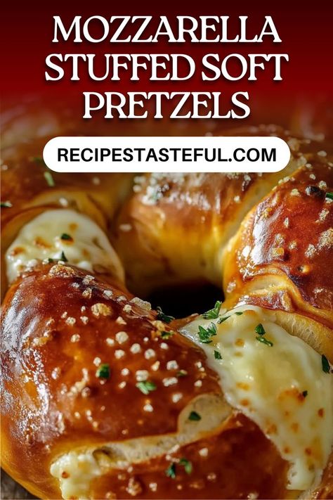 These Mozzarella Stuffed Soft Pretzels take comfort food to the next level! Warm, soft pretzel dough wraps around gooey mozzarella cheese, making these a crowd-pleasing snack or appetizer. Stuffed Soft Pretzels, Pretzel Dough, Baking Soda Bath, Soft Pretzel, Sweet Dips, Pretzels Recipe, Cheese Making, Soft Pretzels, Quick Weeknight Meals