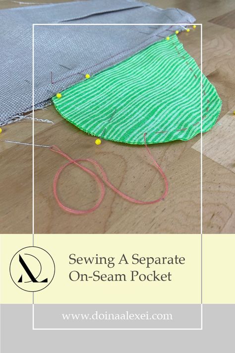 How To Add Pockets To A Jacket, Sewing Pockets, Apparel Sewing, Quarter Inch Seam, Sewing Tricks, Seam Allowance, Sewing Lessons, Sewing Tips, How To Sew