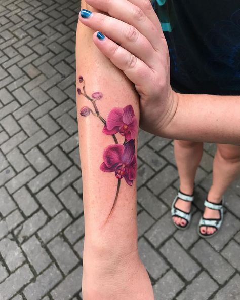 amanda wachob 42 Tattoo, Diy Tattoo Permanent, Orchid Tattoo, Tattoo Zeichnungen, Inspiration Tattoos, Pretty Tattoos For Women, Diy Tattoo, Dream Tattoos, Flower Tattoo Designs