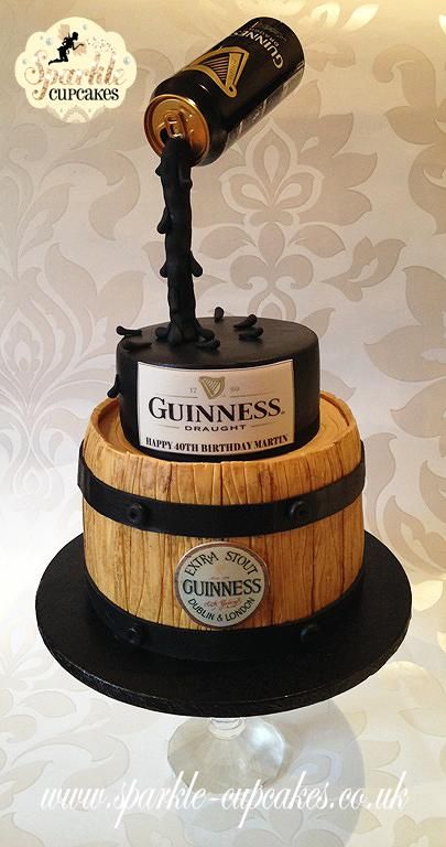 I loved this cake for a customer who wanted something a little different. All he said was he wanted it to be ‘Guinness’ themed and he loved the end result! Guinness Themed Cake, Guinness Wedding, Beer Themed Cake, Gravity Cakes, Sparkle Cupcakes, Men Cakes, Anti Gravity Cake, Gravity Defying Cake, Gravity Cake