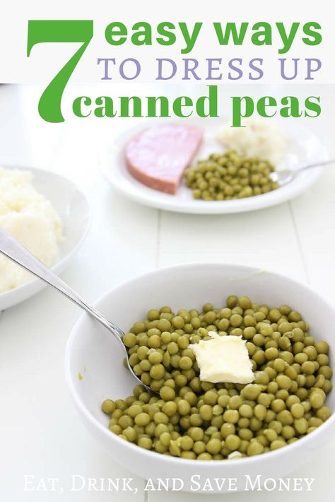 Can Peas Recipe, Easy Easter Side Dishes, Canned Vegetable Recipes, Thanksgiving Side Dishes Crockpot, Side Dishes Healthy, Canned Peas, Green Peas Recipes, Easter Side Dishes Recipes, Easter Sides