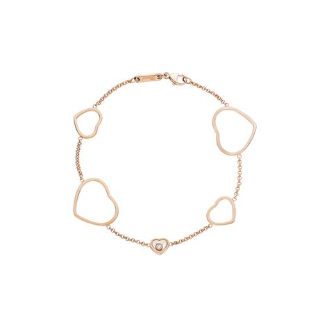 Luxury Diamond Bracelet Happy Hearts | Chopard® 857482-5001 Rose Gold Diamond Bracelet, Chopard Happy Diamonds, Chopard Jewelry, Luxury Bracelets, Diamonds Bracelet, Dancing Diamond, Luxury Bracelet, Heart Diamond, Bracelets Gold Diamond