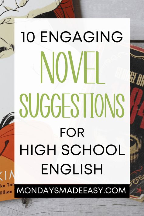 Novel Suggestions, Teaching High School English, Secondary Classroom, English Language Arts High School, High School Ela, Secondary Ela, Ela Classroom, Literary Analysis, Language Arts Classroom