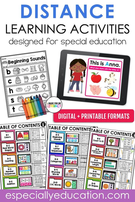 Preschool special education classroom teacher, Rachel Glassman, trying to make distance learning engaging and effective, shows us how to use Boom Cards by Made For Me Literacy using Google Meet, an iPad, and a computer. Preschool Special Education Classroom, Differentiation In The Classroom, Self Contained Classroom, Reading Unit, Special Education Elementary, Technology Lessons, Teaching Special Education, Learning Tips, Special Needs Students