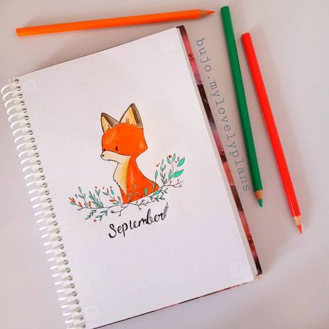 Planer September, Fox Journal, Bullet Journal Easy, Bullet Journel, Creating A Bullet Journal, Bullet Journal Paper, Bullet Journal Notebook, Bullet Journal Design Ideas, Bullet Journal Themes