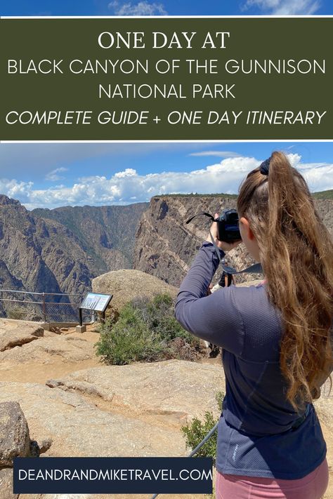 Plan the perfect trip to Black Canyon of the Gunnison National Park with this complete travel guide. Featuring everything you need to know before you go, including things to do, when to go, what to bring + a one day itinerary. Black Canyon Of The Gunnison National Park, Black Canyon National Park, Gunnison Colorado, Things To Do In Colorado, Black Canyon Of The Gunnison, Colorado National Parks, Mountain Trip, Gunnison National Park, Vacation 2024