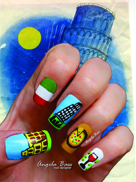 uñas Italia/ Italy nails Italia Nails, Soccer Nails, Italy Nails, Flag Nails, Glitter Accent Nails, Manicure Nail Designs, French Manicure Nails, Minx Nails, Modern Nails