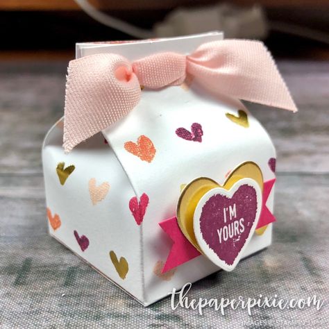 Mini Milk Carton Valentine - The Paper Pixie Crafting Cards Ideas, Mini Milk Carton, Milk Carton Crafts, The Paper Pixie, Paper Pixie, Milk Cartons, Shein Gift Card, Stampin Pretty, Mini Milk