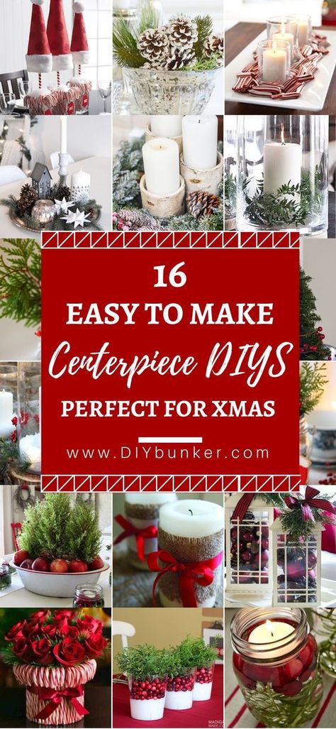 Holiday Party Centerpieces, Diy Christmas Centerpieces, Christmas Party Centerpieces, Christmas Centerpieces Cheap, Christmas Centerpiece Ideas, Christmas Table Decorations Centerpiece, Christmas Table Decorations Diy, Xmas Centerpieces, Christmas Party Table