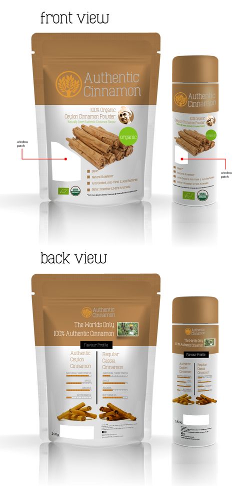 Cinnamon Packaging Design, Cinnamon Packaging, Bold Packaging Design, Bold Packaging, Unique Business Cards Design, Coffee Label, Small Business Packaging, Packaging Designs, Bold Text