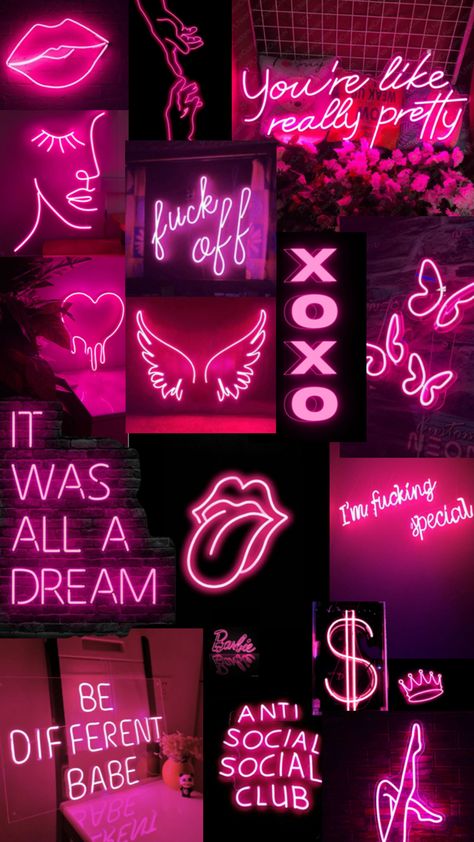 Pink Neon Wallpaper, Iphone Wallpaper Quotes Inspirational, Pink And Black Wallpaper, Black And Purple Wallpaper, Hot Pink Wallpaper, Pretty Wallpaper Ipad, Pink Glitter Wallpaper, Money Wallpaper Iphone, Backgrounds Girly