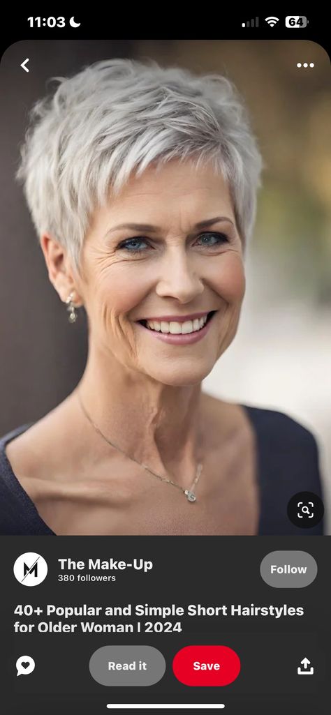 Pixie Hairstyles For Round Faces, Short Gray Hair, Spikey Short Hair, Short White Hair, Short Spiked Hair, Short Sassy Haircuts, Short Silver Hair, Short Hair Images, Gorgeous Gray Hair