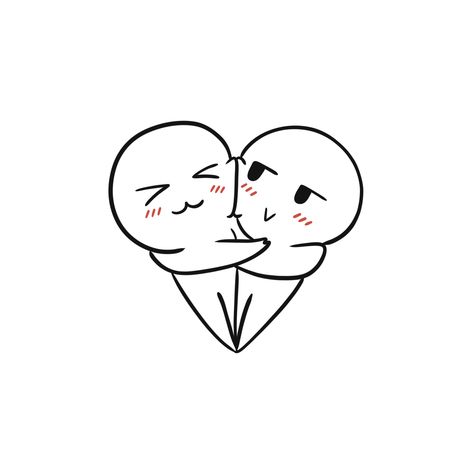 Cute drawing about a couple sharing a hug and creating an heart. Love is everywhere Hugs Cartoon Couple, Hug Cute Drawing, Cute Hug Doodle, Hug Pose, Hug Cartoon, Hugging Drawing, Love Is Everywhere, Man Hug, Couple Heart