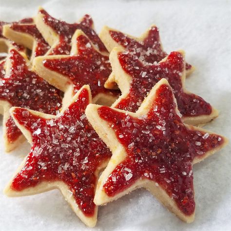 Sugar Plum Recipes, Shortbread Christmas Cookies, Recipes Christmas Cookies, Holiday Cookies Thanksgiving, Lace Cookies Recipe, Shortbread Christmas, Plum Recipes, Spiced Pecans, Jam Cookies