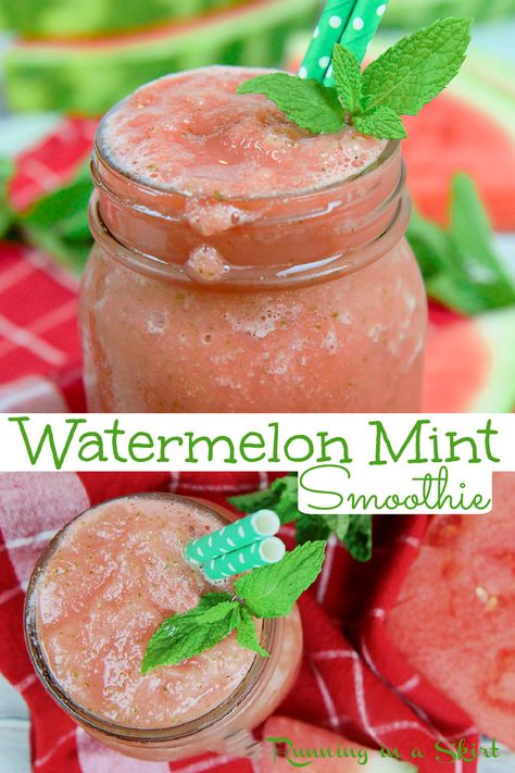 Watermelon Mint Smoothie, Smoothies With Coconut Water, Smoothie With Coconut Water, Grapefruit Juice Diet, Watermelon Smoothie Recipes, Coconut Water Smoothie, Thm Drinks, Watermelon Smoothie, Oatmeal Smoothie