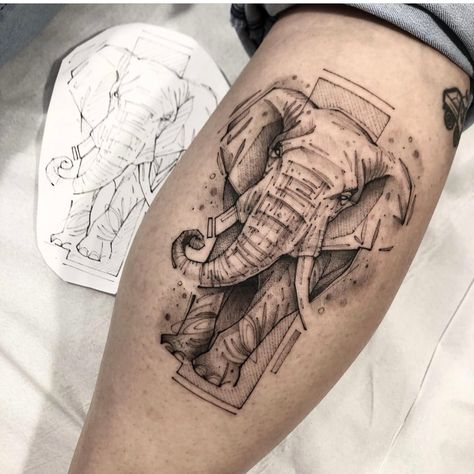 Elephant Art Tattoo, Arte Ganesha, Rhino Tattoo, Sketchy Tattoo, Elephant Tattoo Design, Elephant Pictures, Forarm Tattoos, Artist Tattoo, Mother Tattoos