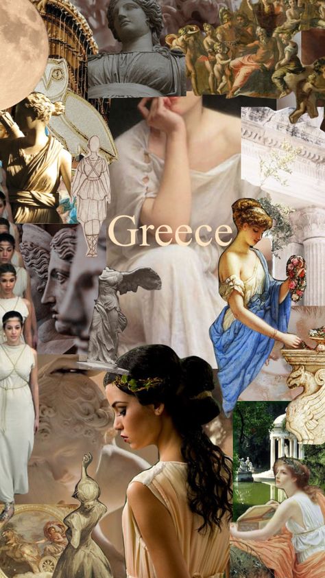 Hercules Aesthetic Greek, Ancient Greece Beauty Standards, Vintage Greece Aesthetic, Greek Moodboard Ancient Greece, Greek Culture Art, Greco Antico Aesthetic, Ancient Greece Moodboard, Ancient Paintings Aesthetic, Antigua Grecia Aesthetic