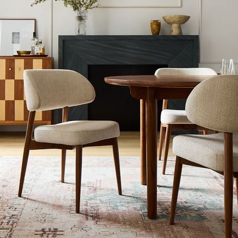 Modern Kitchen & Dining Chairs | West Elm Modern Kitchen And Dining, Modern Kitchen Dining, Apartment Dining Room, Apartment Dining, Kitchen Dining Chairs, Small Dining Table, Solid Wood Dining Chairs, Contemporary Dining Chairs, Contemporary Dining